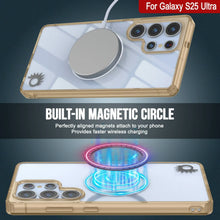 Load image into Gallery viewer, Étui de chargement sans fil magnétique pour Galaxy S25 Ultra [Série acrylique transparente] [Antidérapant] pour Galaxy S25 Ultra [Or]
