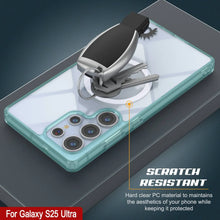 Load image into Gallery viewer, Étui de chargement sans fil magnétique pour Galaxy S25 Ultra [Série acrylique transparente] [Antidérapant] pour Galaxy S25 Ultra [Sarcelle]

