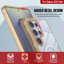 Load image into Gallery viewer, Étui de chargement sans fil magnétique pour Galaxy S25 Ultra [Série acrylique transparente] [Antidérapant] pour Galaxy S25 Ultra [Or]
