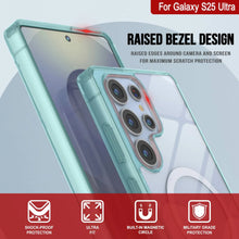 Load image into Gallery viewer, Étui de chargement sans fil magnétique pour Galaxy S25 Ultra [Série acrylique transparente] [Antidérapant] pour Galaxy S25 Ultra [Sarcelle]
