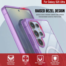 Load image into Gallery viewer, Étui de chargement sans fil magnétique pour Galaxy S25 Ultra [Série acrylique transparente] [Antidérapant] pour Galaxy S25 Ultra [Violet]
