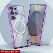 Load image into Gallery viewer, Étui de chargement sans fil magnétique pour Galaxy S25 Ultra [Série acrylique transparente] [Antidérapant] pour Galaxy S25 Ultra [Violet]
