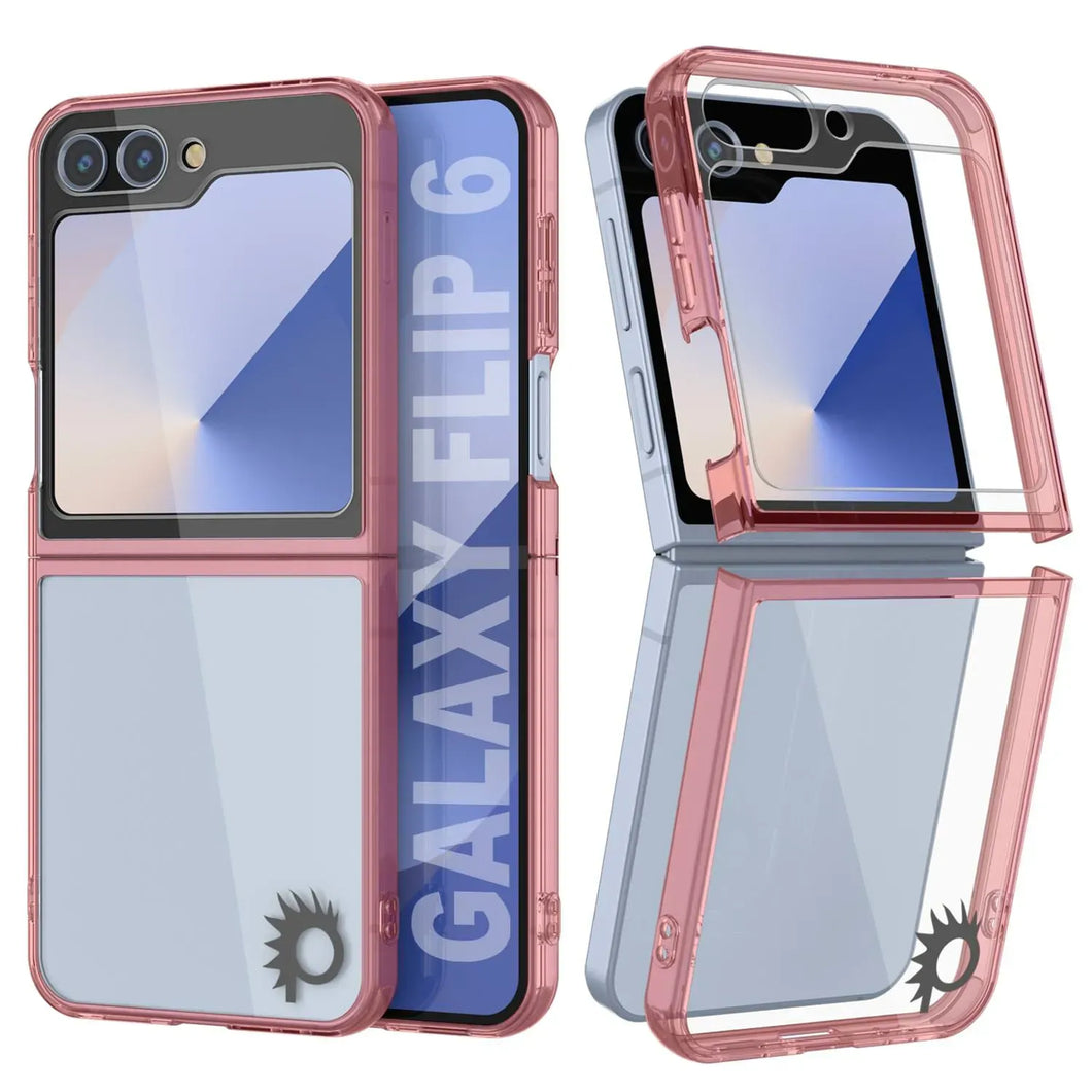 Coque Galaxy Z Flip6 [Série Acrylique Transparent] [Antidérapante] Pour Galaxy Z Flip6 [Rouge]