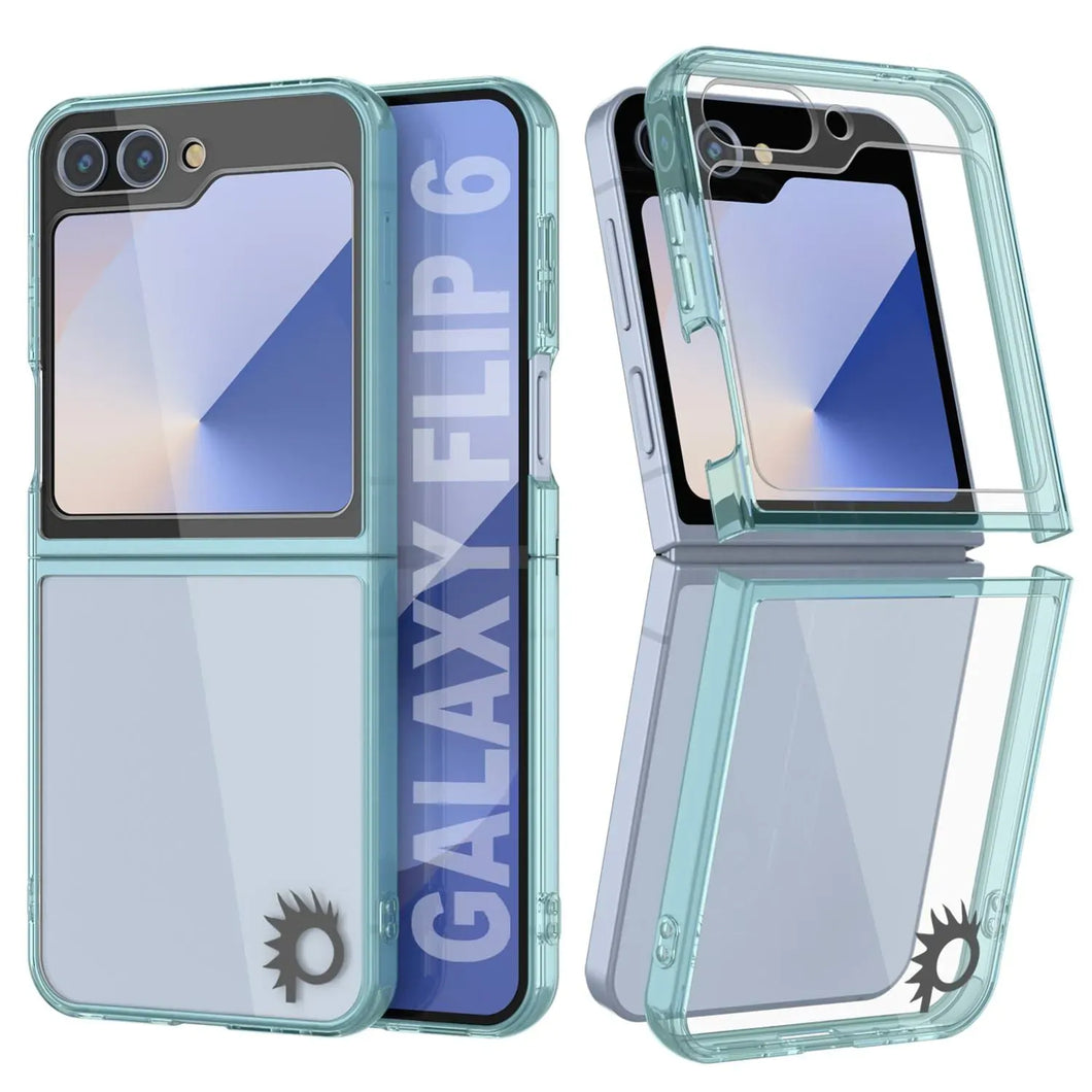 Coque Galaxy Z Flip6 [Série Acrylique Transparente] [Antidérapante] Pour Galaxy Z Flip6 [Sarcelle]