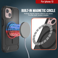 Load image into Gallery viewer, PunkCase Coque pour iPhone 13 [Série Spartan X] Coque robuste avec béquille + MagRing [Noir]
