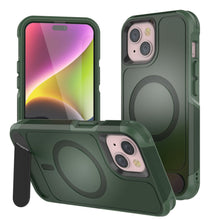 Load image into Gallery viewer, PunkCase Coque pour iPhone 13 [Série Spartan X] Coque robuste avec béquille + MagRing [vert foncé]
