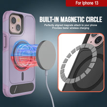 Load image into Gallery viewer, PunkCase Coque pour iPhone 13 [Série Spartan X] Coque robuste avec béquille + MagRing [lilas]
