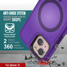 Load image into Gallery viewer, Coque PunkCase pour iPhone 13, [Série Spartan X] Coque robuste et résistante avec béquille + anneau magnétique [violet]
