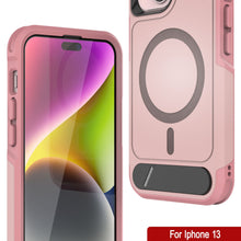 Load image into Gallery viewer, PunkCase Coque pour iPhone 13 [Série Spartan X] Coque robuste avec béquille + MagRing [rose]
