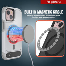 Load image into Gallery viewer, PunkCase Coque pour iPhone 13 [Série Spartan X] Coque robuste avec béquille + MagRing [blanc]
