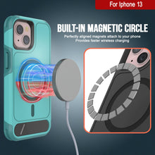 Load image into Gallery viewer, PunkCase Coque pour iPhone 13 [Série Spartan X] Coque robuste avec béquille + MagRing [Bleu]
