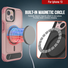 Load image into Gallery viewer, PunkCase Coque pour iPhone 13 [Série Spartan X] Coque robuste avec béquille + MagRing [rose]
