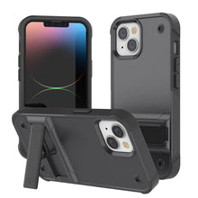 Load image into Gallery viewer, Étui Punkcase iPhone 14 Plus [Série Reliance] Coque Hybride de Protection de Niveau Militaire avec Support Intégré [Gris-Noir]
