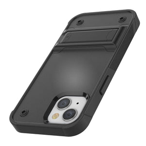 Coque Punkcase iPhone 14 Plus [Série Reliance] Housse hybride de protection de qualité militaire avec béquille intégrée [Noir]