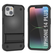 Load image into Gallery viewer, Coque Punkcase iPhone 14 Plus [Série Reliance] Housse hybride de protection de qualité militaire avec béquille intégrée [Noir]
