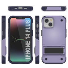 Load image into Gallery viewer, Étui Punkcase iPhone 14 Plus [Série Reliance] Coque robuste hybride de qualité militaire avec béquille intégrée [Violet-Marine]
