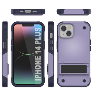 Étui Punkcase iPhone 14 Plus [Série Reliance] Coque robuste hybride de qualité militaire avec béquille intégrée [Violet-Marine]