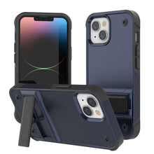 Load image into Gallery viewer, Étui Punkcase pour iPhone 14 Plus [Série Reliance] Coque hybride protectrice de qualité militaire avec support intégré [Bleu marine-noir]
