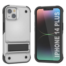 Load image into Gallery viewer, Coque Punkcase iPhone 14 Plus [Série Reliance] Étui hybride de protection de qualité militaire avec béquille intégrée [Blanc-Noir]
