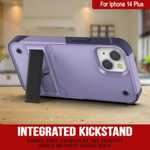 Load image into Gallery viewer, Étui Punkcase iPhone 14 Plus [Série Reliance] Coque robuste hybride de qualité militaire avec béquille intégrée [Violet-Marine]
