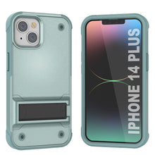 Load image into Gallery viewer, Étui Punkcase pour iPhone 14 Plus [Série Reliance] Couverture hybride de qualité militaire avec support intégré [vert]
