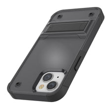 Load image into Gallery viewer, Étui Punkcase iPhone 14 Plus [Série Reliance] Coque Hybride de Protection de Niveau Militaire avec Support Intégré [Gris-Noir]
