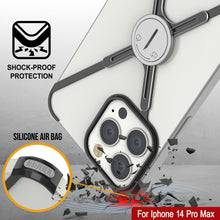 Charger l&#39;image dans la galerie, Étui de pare-chocs Punkcase iPhone 14 Pro Max [Série Backbone] Coque ultra-mince personnalisée en aluminium métallique pour iPhone 14 Pro Max (2022) (6,7 pouces) [Noir]
