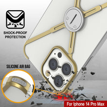 Charger l&#39;image dans la galerie, Coque Pare-chocs Punkcase iPhone 14 Pro Max [Série Backbone] en aluminium ultra mince et minimaliste avec cadre en métal pour iPhone 14 Pro Max (2022) (6,7&quot;) [Or]
