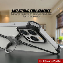 Charger l&#39;image dans la galerie, Étui de pare-chocs Punkcase iPhone 14 Pro Max [Série Backbone] Coque ultra-mince personnalisée en aluminium métallique pour iPhone 14 Pro Max (2022) (6,7 pouces) [Noir]
