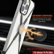 Charger l&#39;image dans la galerie, Étui de pare-chocs Punkcase iPhone 14 Pro Max [Série Backbone] Coque ultra-mince personnalisée en aluminium métallique pour iPhone 14 Pro Max (2022) (6,7 pouces) [Noir]
