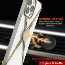 Charger l&#39;image dans la galerie, Coque Pare-chocs Punkcase iPhone 14 Pro Max [Série Backbone] en aluminium ultra mince et minimaliste avec cadre en métal pour iPhone 14 Pro Max (2022) (6,7&quot;) [Or]
