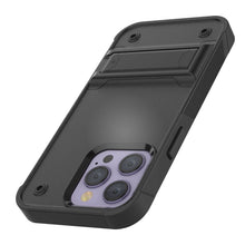 Load image into Gallery viewer, Coque Punkcase pour iPhone 14 Pro Max [Série Reliance] Coque de protection hybride de qualité militaire avec support intégré [Noir]
