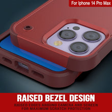 Load image into Gallery viewer, Étui Punkcase iPhone 14 Pro Max [Série Reliance] Coque hybride de protection de qualité militaire avec support intégré [Rouge-Rose]

