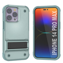 Load image into Gallery viewer, Coque Punkcase pour iPhone 14 Pro Max [Série Reliance] Coque hybride protectrice de qualité militaire avec béquille intégrée [Vert]
