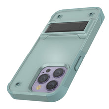 Load image into Gallery viewer, Coque Punkcase pour iPhone 14 Pro Max [Série Reliance] Coque hybride protectrice de qualité militaire avec béquille intégrée [Vert]
