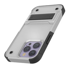 Load image into Gallery viewer, Coque Punkcase pour iPhone 14 Pro Max [Série Reliance] Coque de protection hybride de qualité militaire avec support intégré [Blanc-Noir]

