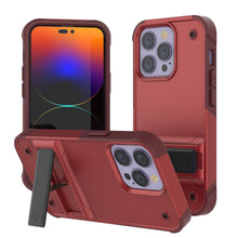 Load image into Gallery viewer, Étui Punkcase iPhone 14 Pro Max [Série Reliance] Coque hybride de protection de qualité militaire avec support intégré [Rouge-Rose]

