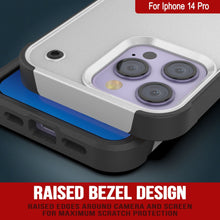 Charger l&#39;image dans la galerie, Étui Punkcase iPhone 14 Pro [Série Reliance] Coque de protection hybride de qualité militaire avec béquille intégrée [Blanc-Noir]
