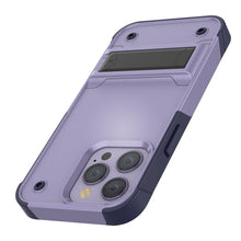 Charger l&#39;image dans la galerie, Coque Punkcase pour iPhone 14 Pro [Série Reliance] Coque de protection hybride de qualité militaire avec support intégré [Violet-Marine]
