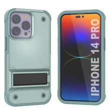 Charger l&#39;image dans la galerie, Coque Punkcase pour iPhone 14 Pro [série Reliance] Étui de protection hybride de qualité militaire avec support intégré [vert]
