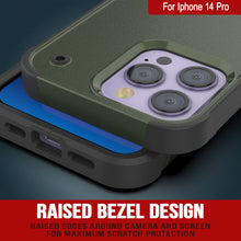 Charger l&#39;image dans la galerie, Coque Punkcase pour iPhone 14 Pro [Série Reliance] Coque de protection hybride de qualité militaire avec support intégré [Vert-armée-noir]
