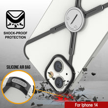 Load image into Gallery viewer, Coque de protection pour iPhone 14 Punkcase [Série Backbone], fine et minimaliste en métal d&#39;aluminium avec cadre X pour iPhone 14 (2022) (6,1 pouces) en noir.
