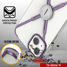 Load image into Gallery viewer, Coque de protection Punkcase pour iPhone 14 [Série Backbone] Étui ultra fin en aluminium minimaliste avec cadre en X pour iPhone 14 (2022) (6,1&quot;) [Violet]
