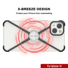 Load image into Gallery viewer, Coque de protection pour iPhone 14 Punkcase [Série Backbone], fine et minimaliste en métal d&#39;aluminium avec cadre X pour iPhone 14 (2022) (6,1 pouces) en noir.
