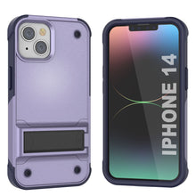 Load image into Gallery viewer, Coque Punkcase iPhone 14 [Série Reliance] Coque hybride de protection de qualité militaire avec béquille intégrée [Violet-Marine]
