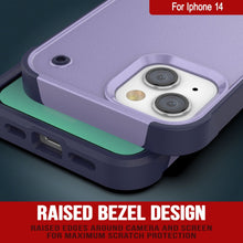 Load image into Gallery viewer, Coque Punkcase iPhone 14 [Série Reliance] Coque hybride de protection de qualité militaire avec béquille intégrée [Violet-Marine]
