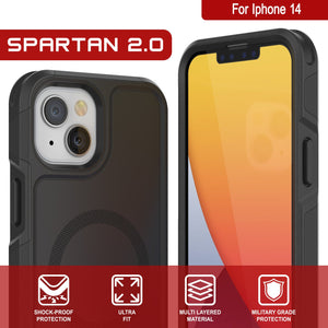 For Iphone 14 SPARTAN 2.0 YM tJ & SHOCK-PROOF ULTRA MULTI LAYERED MILITARY GRADE PROTECTION FIT MATERIAL PROTECTION 