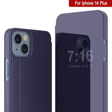 Load image into Gallery viewer, Étui Punkcase iPhone 14 Plus avec couverture à rabat réfléchissant [violet]
