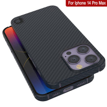 Load image into Gallery viewer, Coque en fibre de carbone Punkcase pour iPhone 14 Pro Max [Série AramidShield] Ultra mince et légère en Kevlar
