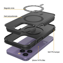 Load image into Gallery viewer, Magnetic circle Hard polycarbonate Soft TPU bumper Iphone 14 Pro Max 
